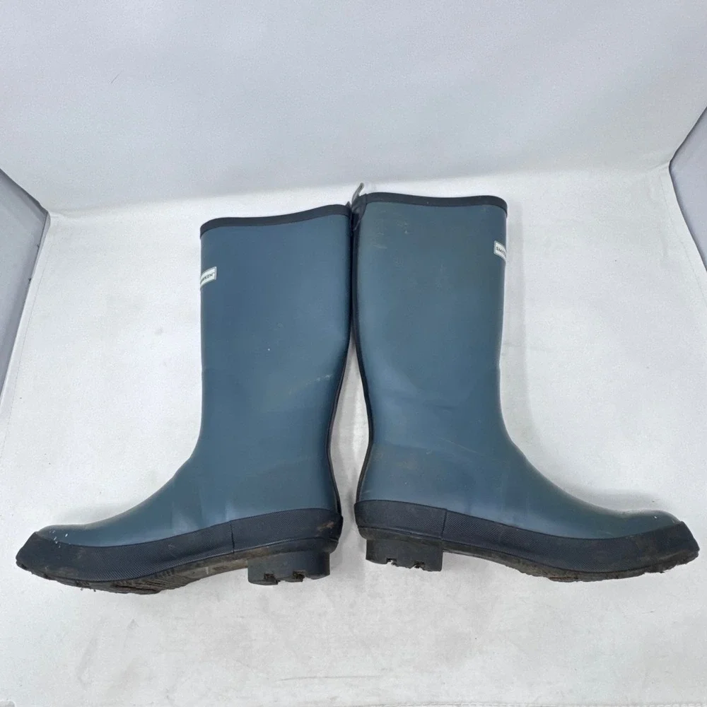 Smith & Hawken Rain Boots Blue 7 Tall Waterproof Gardening Wellies Fisherman